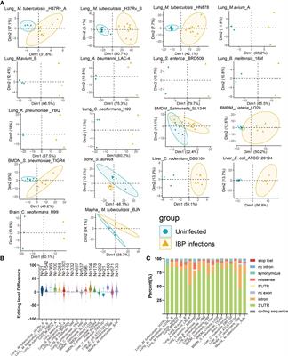 Host A-to-I RNA editing signatures in intracellular bacterial and single-strand RNA viral infections